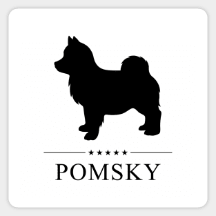 Pomsky Black Silhouette Sticker